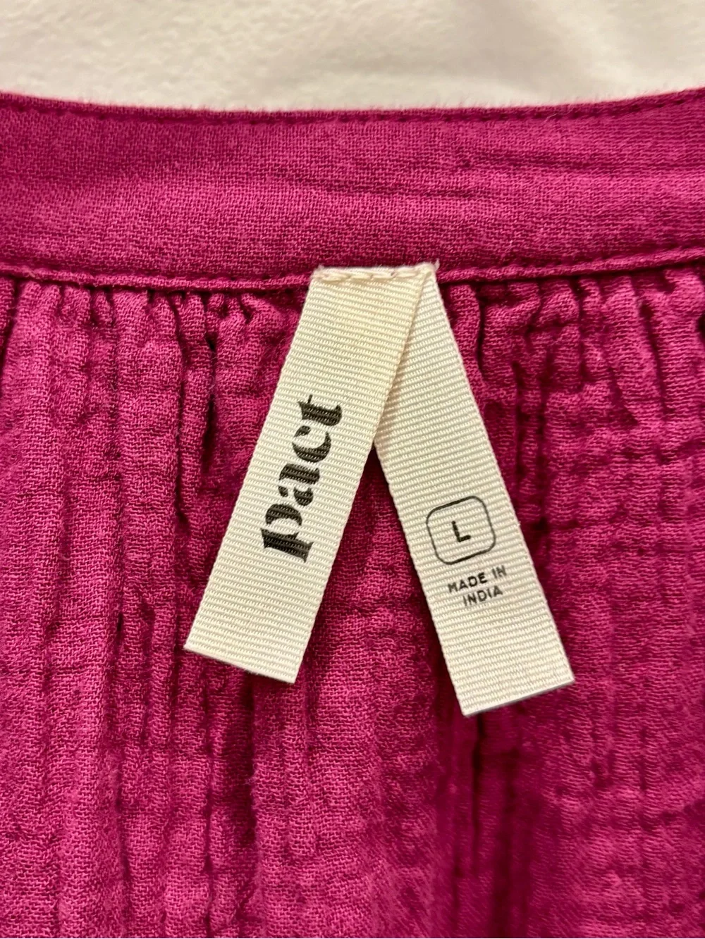Pact Magenta Tiered Midi Dress